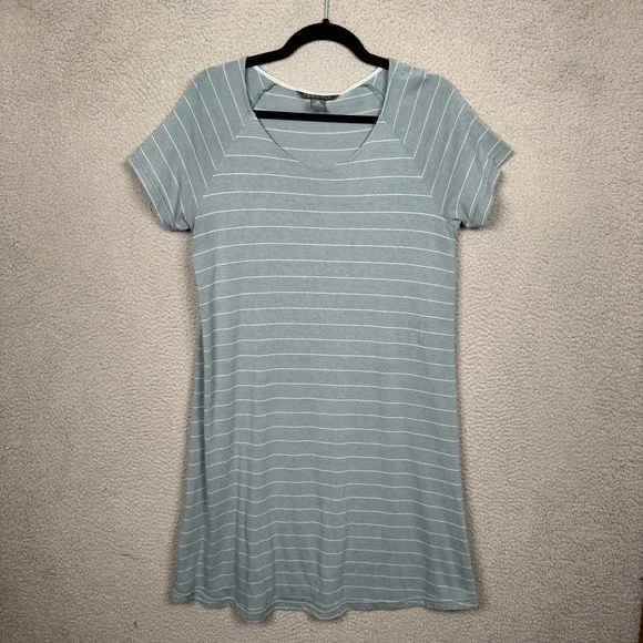 Free Fly Dress Womens XL Gray Stripe Dockside Stretch Active Outdoor Coastal - Picture 3 of 12